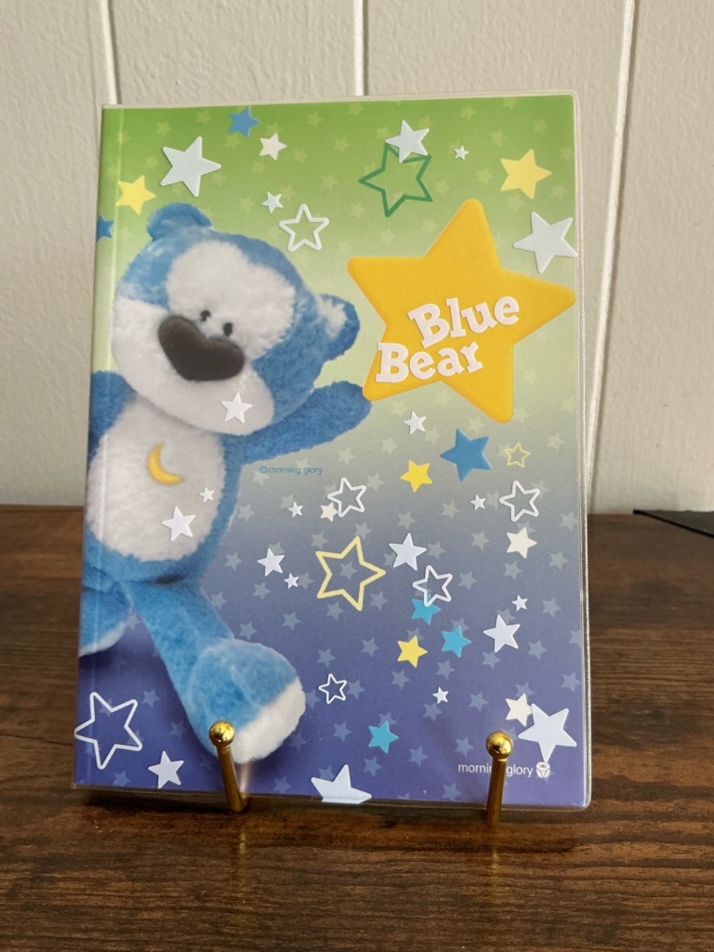 A Rare Vintage Blue Bear Morning Glory Lined Planner Journal Notebook